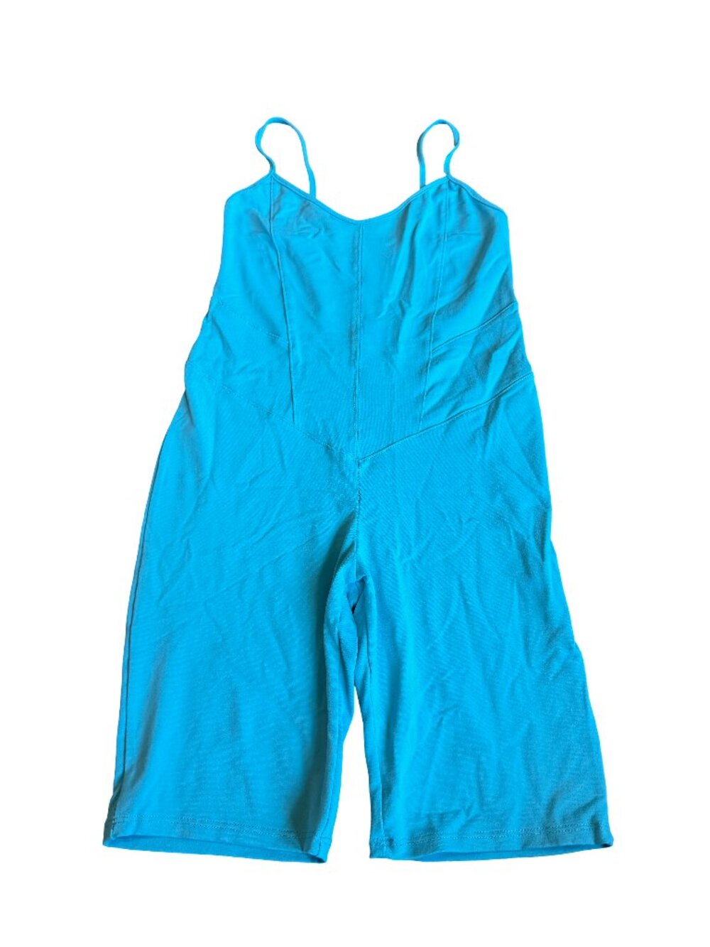 Live the Process Corset Playsuit Romper Bright Teal Stretch Workout Size Small